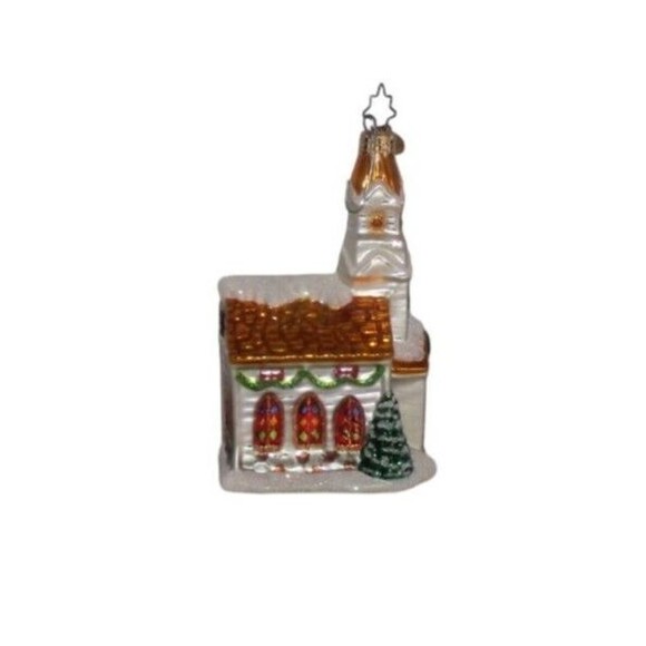 Christopher Radko Chapel Church Blown Glass Ornament EUC - Picture 5 of 8